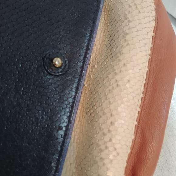 Jerome Dreyfuss "Johan" tricolor genuine python & leather crossbody satchel - Picture 16 of 16